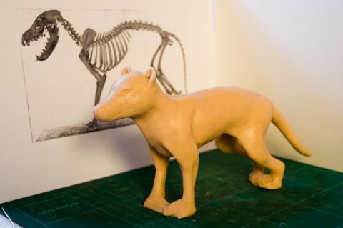 Thylacine, made out of Super Sculpey