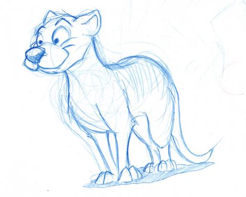 Tasmanian Tiger sketch.