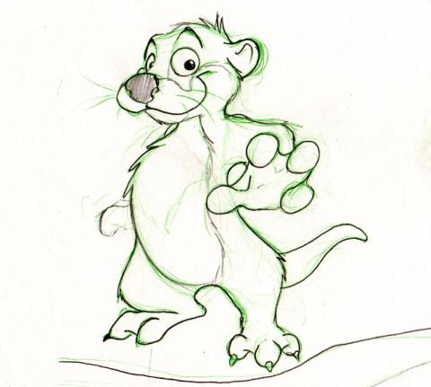 cartoon otter drawing