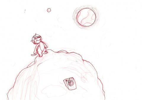 Spaceferret on an Asteroid