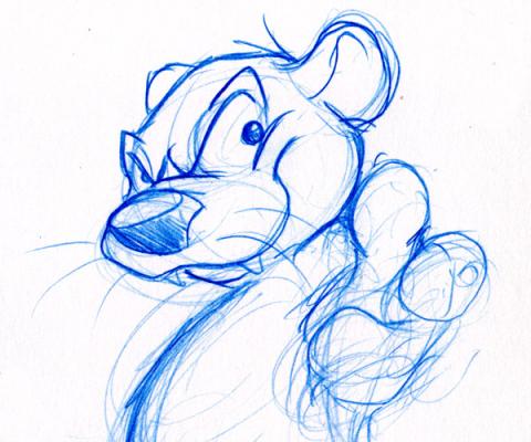 cartoon Otter drawing