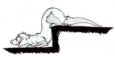 cartoon ferret drawing