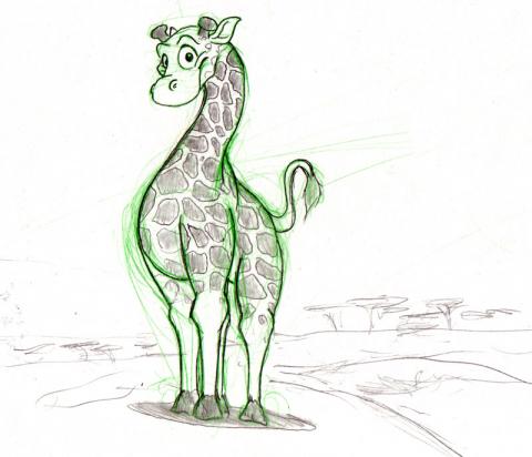 a cartoon giraffe