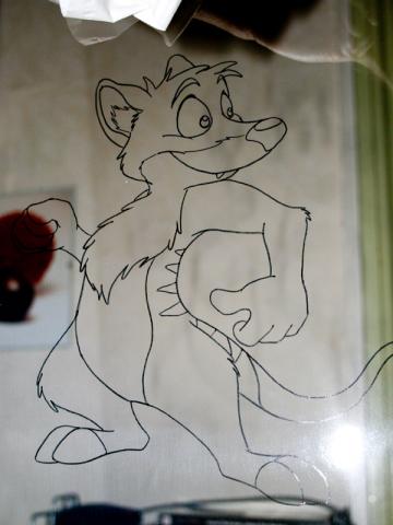 Tyler Thylacine animation cel