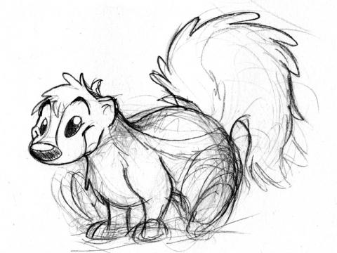cute cartoon skunk