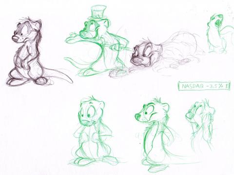 cartoon ferret doodles