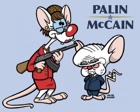 Pinky & Brain ad Palin & McCain