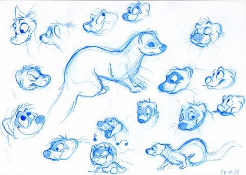 how to draw ferrets