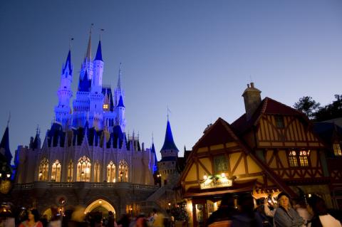 Magic Kingdom at night