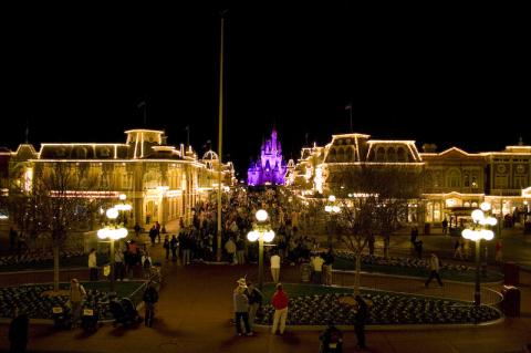 Magic Kingdom at night