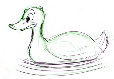 cartoon duck drawing
