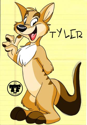 Tyler Thylacine, drawn by Trish Forstner