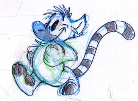 Sketch of Kiki the lemur