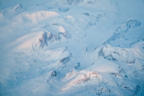 Greenland Glacier from plane