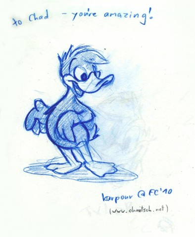 cartoon duck drawing