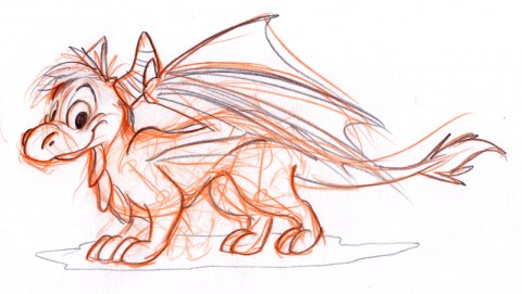 Cartoon dragon drawing