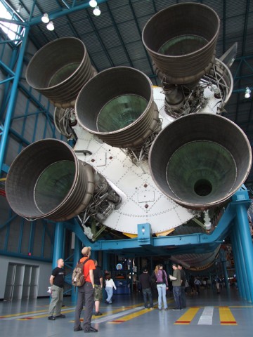 This is an actual Saturn 5 rocket. It's pretty big.