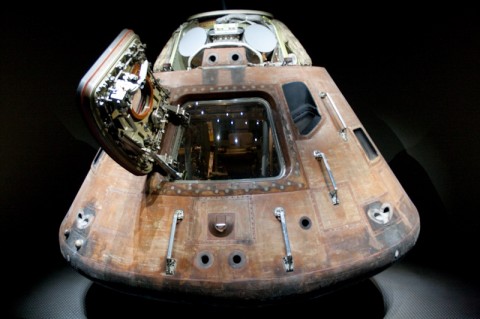 110310_7888 Used capsule, you can see the burn marks from reentry