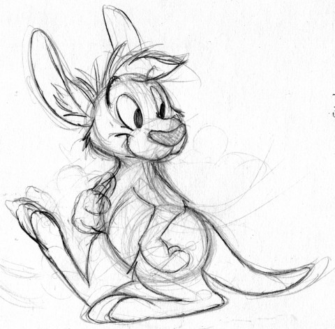 110807_kangaroo Cartoon Kangaroo