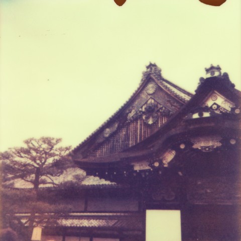 A samurai caste on Polaroid