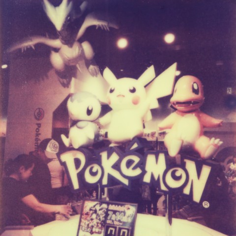 The PokÃ©mon center in Tokyo on Polaroid