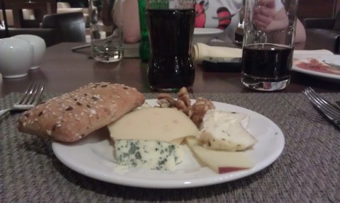 They had the most amazing cheeses. Better than airplane food!