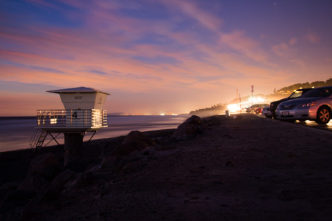 The beach at Torrey pines park.