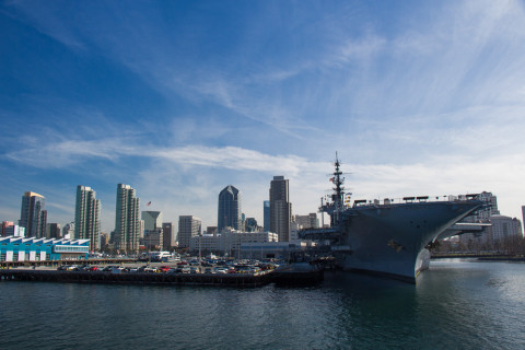 San Diego and the USS Midway.
