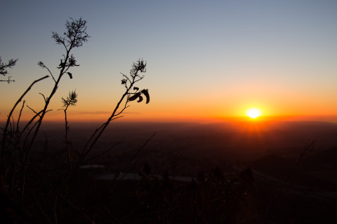 Sunset seen from Back Mountain.