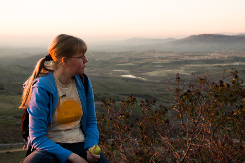 Henrieke looking over Black Mountain park.