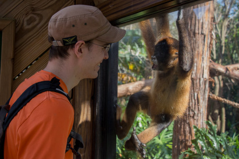 Me with a spider monkey.
