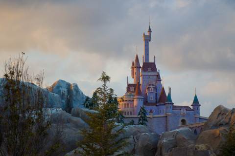 The castle from Beauty and the Beast in the new Fantasyland!