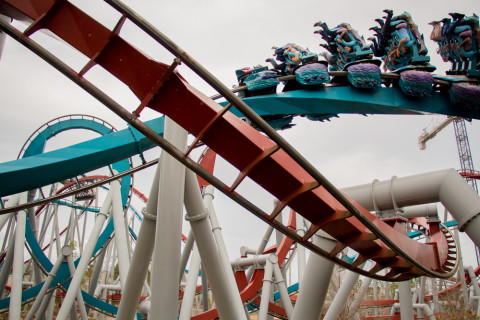 The former Dueling Dragons Coaster was re-themed to match the Harry Potter part of the park.