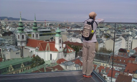 A really nice view over Vienna from the top of Haus des Meeres.