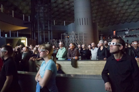 The audience of the Kraftwerk concert