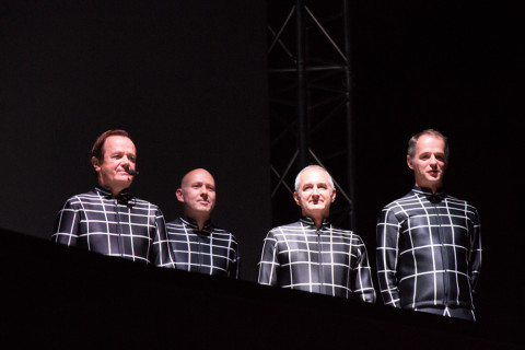 Kraftwerk Band members at the concert in the Eindhoven Evoluon.