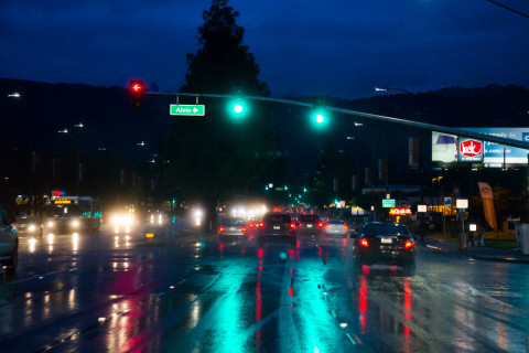 Rain in San Jose.