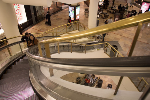 A curved elevator, whoa!