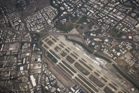 San Jose airport from above.