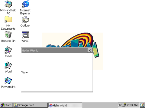 Java application running on a HP Jornada 820