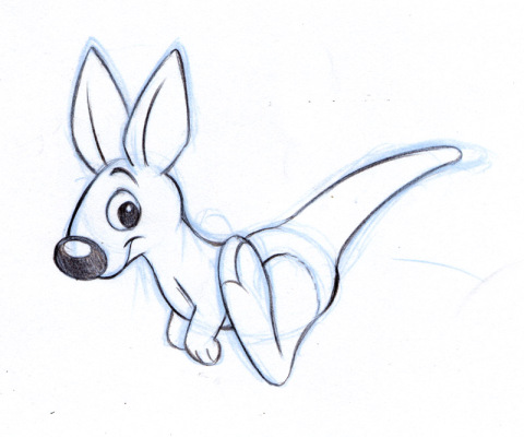 Another kangaroo drawing for a different client, I believe it was a bouncy castle rental company.