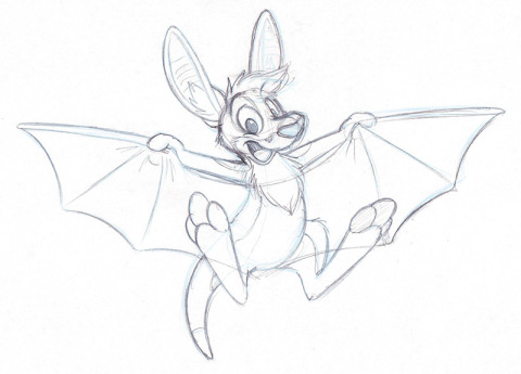 Cartoon bat kangaroo.