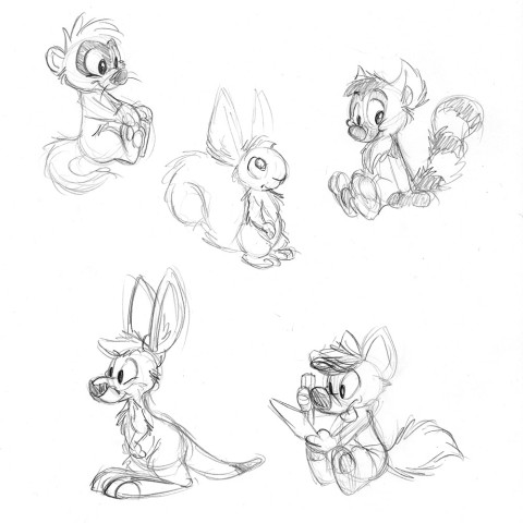 Extra-cute Mag, Eko, Kiki, Karpour and Yotie.