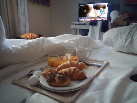 Breakfast in bed.