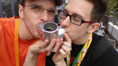 Me and Mag are smoking a joint. Ha-ha.